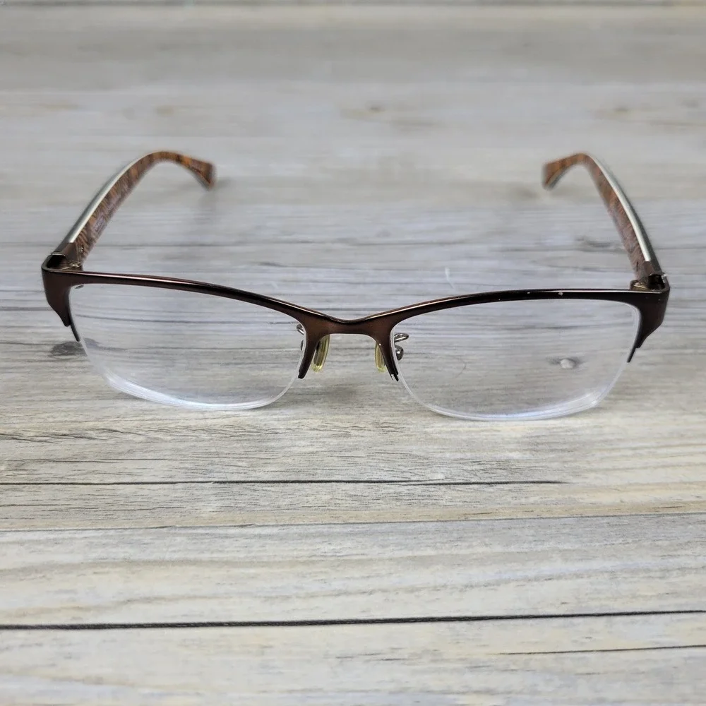 Coach Eyeglass Frames HC 5038 Montana 9076 Satin Brown Half Rim Womens 52-17-135